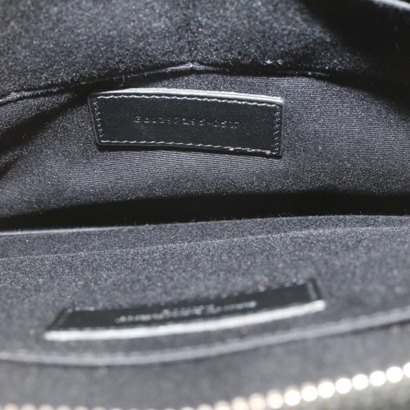 SAINT LAURENT Clutch Bag Leather Black Auth am1932gA - Picture 9 of 16